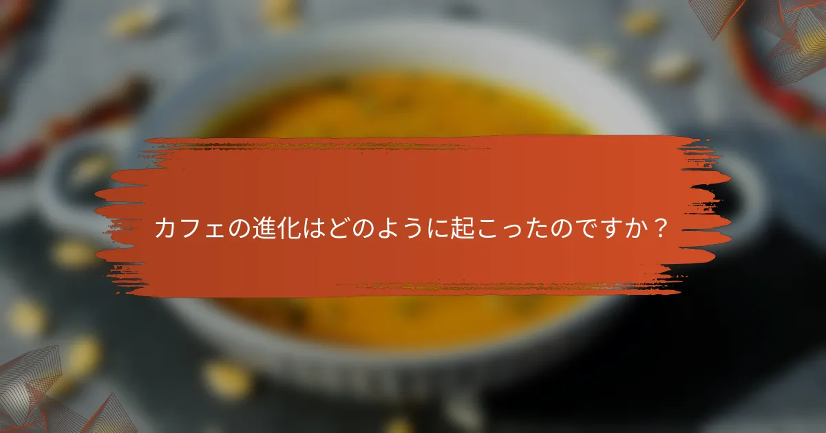 カフェの進化はどのように起こったのですか?